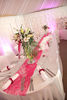 Dcoration de tables vases martini composition florales, habillage des murs, jeux de lumires.