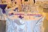 Table en decoration violet argent blanc