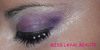 maquillage blanc et violet avec pose de faux cil et strass