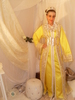 robe marocaine jaune et strass
