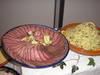 Boeuf au poivre et taboul en buffet