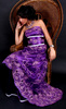 Caftan bustier violet
