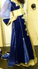 Caftan marie/fiance velours et mousseline traine et cerceau tulle