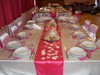 Dco de table Fuschia et Blanc