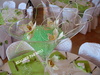 Decoration de table, vase martini, chemin de table, housse de chaise, centre de table