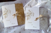 FAIRE part 3 volets motifs feuillage paillet, coeur cristal