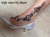 Tatoo paillete noir ,argent pied