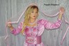 Tenue rose satin avec galon de swarvoski