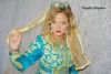 Turquoise brode perles jupe dentelle