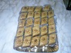 baklawa aux amandes ou noix et miel