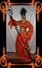 caftan 3pcs orange