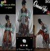 caftan 4pcs marron-turquoise
