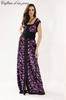 caftan en sequin noir violet  