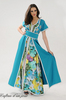 caftan imprim fleurs ,skali blanc , pierres 