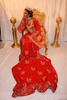 caftan rouge  traine existe en vert egalement