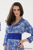 caftan sequin bleu argent, doublure bleue