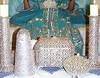 caftan turquoise decor argente