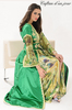 caftan vert  satin de duchesse , tlija de soie .