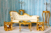 fauteuil de mariage dore et blanc