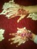 red mehndi,paillettes et strass