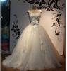 robe dentelle et satin traine 2 mtre
