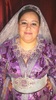 robe mauve avec longue traine