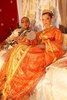 robe orange et or