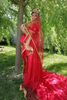 robe rouge  traine