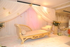 trone canap blanc/dore